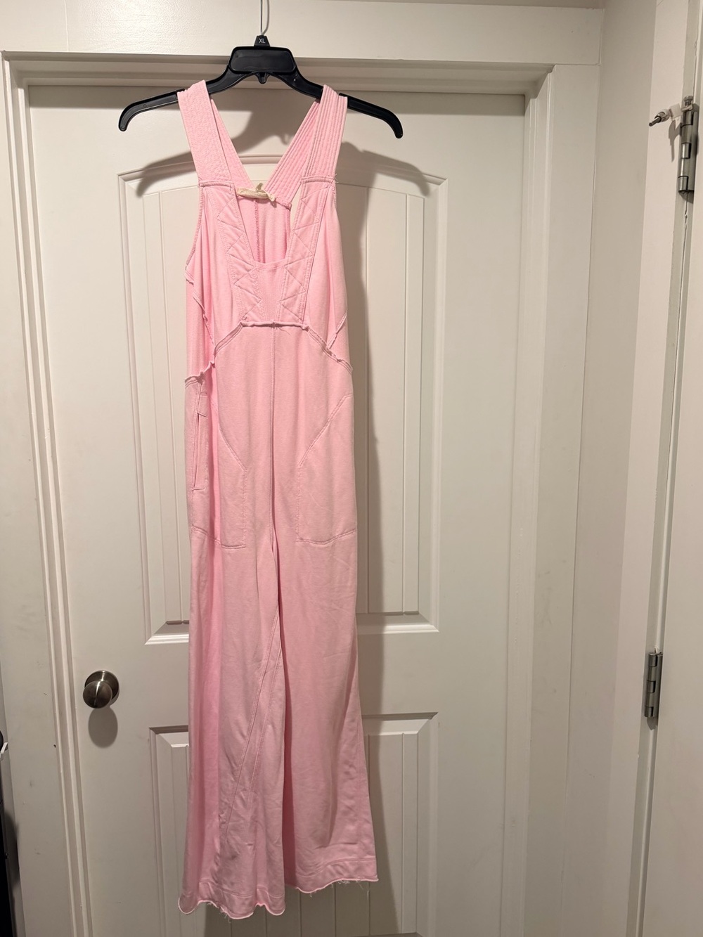Women's Pink Sleeveless Cotton Jumpsuit